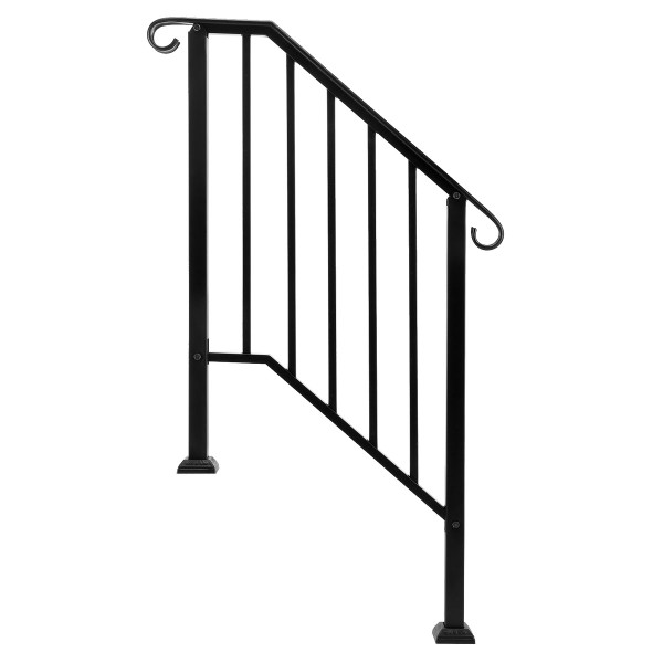 Outdoor 2- or 3-Step Wrought Iron Handrail product image