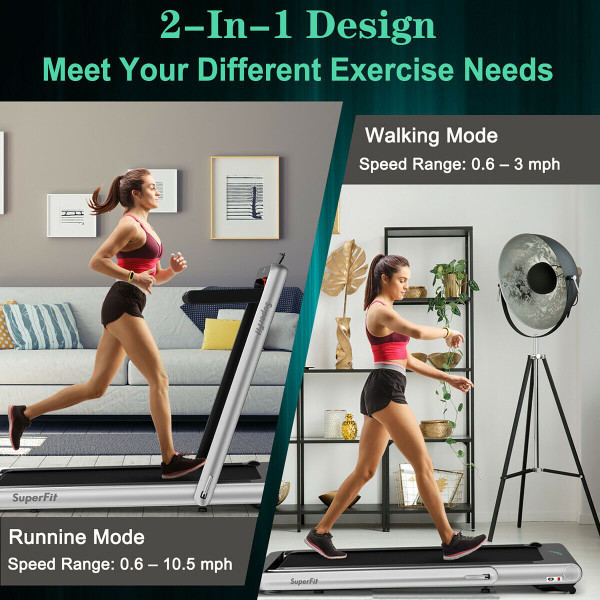 SuperFit 4.75HP 2 In 1 Folding Treadmill  product image