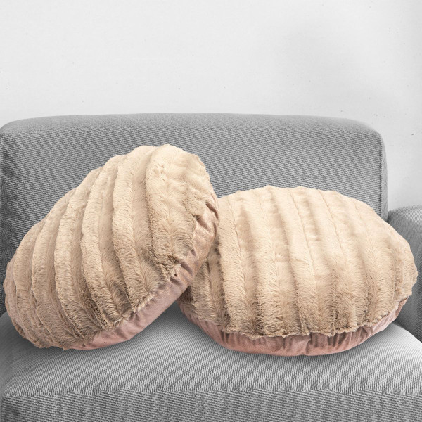 Cheer Collection® 18-Inch Ultra Soft Round Throw Pillows (Set of 2) product image