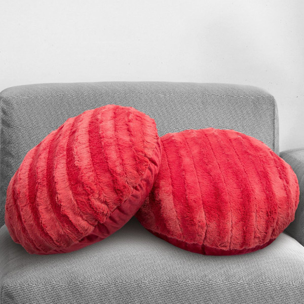 Cheer Collection® 18-Inch Ultra Soft Round Throw Pillows (Set of 2) product image