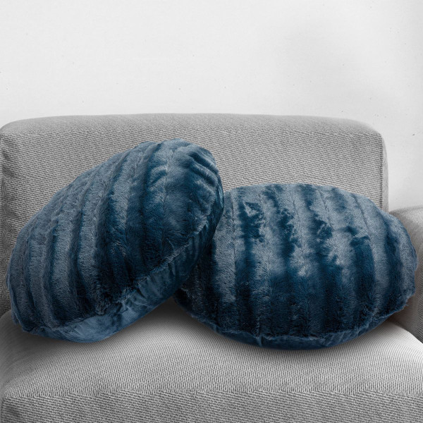 Cheer Collection® 18-Inch Ultra Soft Round Throw Pillows (Set of 2) product image