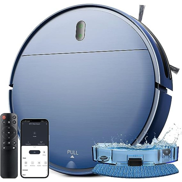 ZCWA Robot Vacuum Cleaner Robotic Vacuum and Mop Combo Compatible BR151 - Blue product image