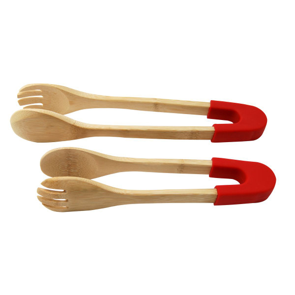 Le Chef™ Natural-Colored Bamboo Serving Tongs (Set of 2) product image