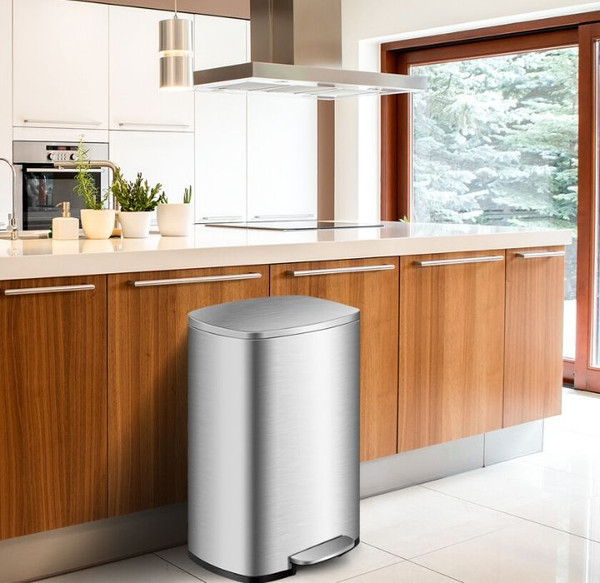 Stainless Steel 13.2 Gallon Airtight Soft Close Trash Can product image