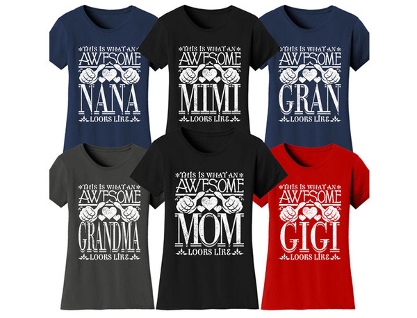 Women’s Awesome Mom and Grandma T-Shirts product image