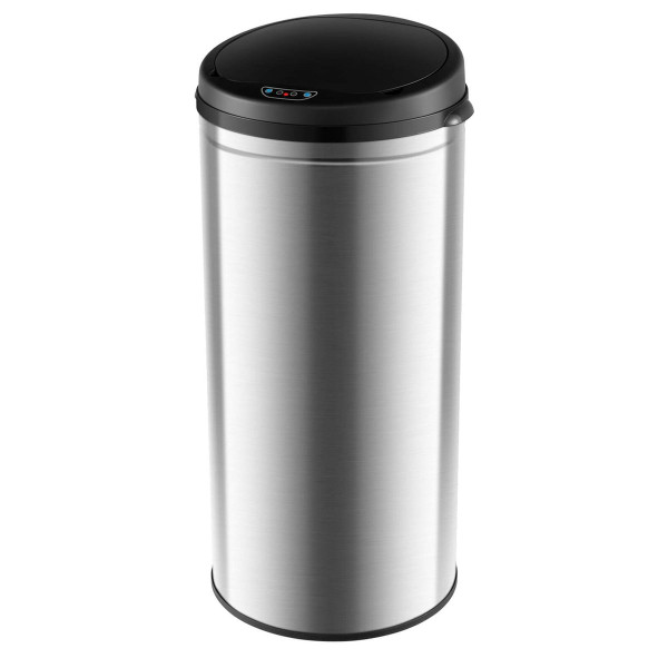 8-Gallon Automatic Trash Can with Stainless Steel Frame product image