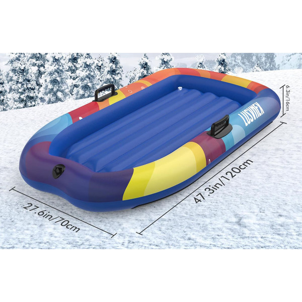 Kids' Heavy-Duty Inflatable Snow Sled with Anti-Slip Strip product image