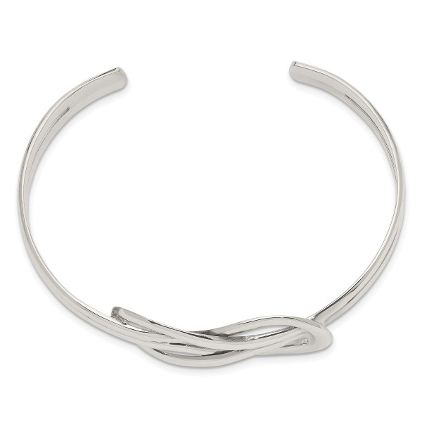 Sterling Silver Knot Design Cuff Bangle product image