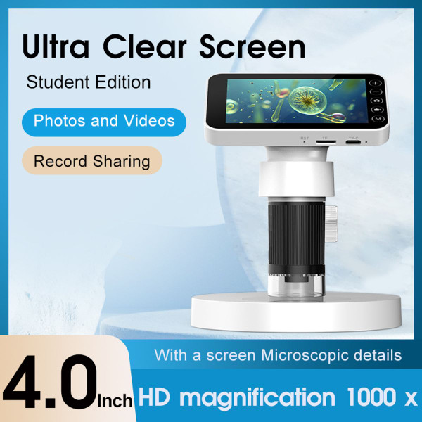 HD 1000X 4inchLCD Digital Microscope Magnifier Camera with Stand Kids Toy Gifts product image