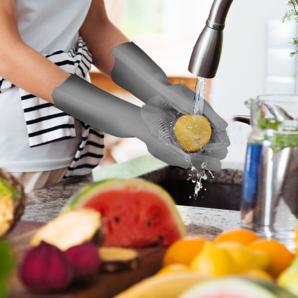 iMounTEK® Silicone Dishwashing Scrubber Gloves (1- or 2-Pack) product image