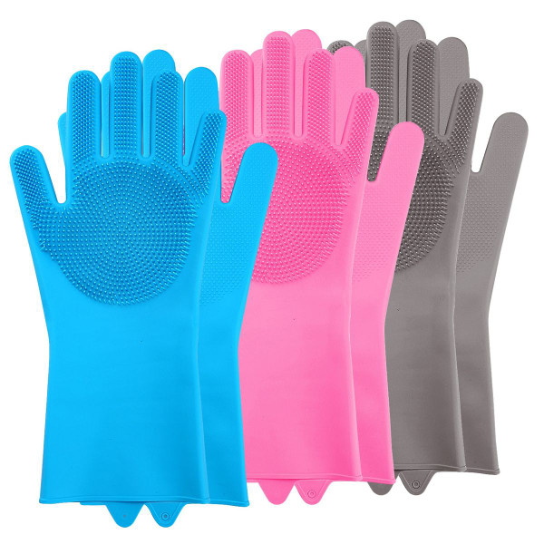 iMounTEK® Silicone Dishwashing Scrubber Gloves (1- or 2-Pack) product image