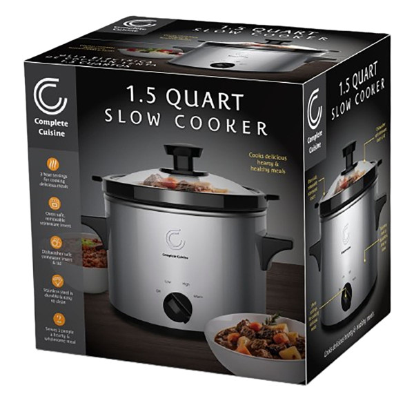 Complete Cuisine® 1.5-Quart Slow Cooker, CC-1500-SL product image