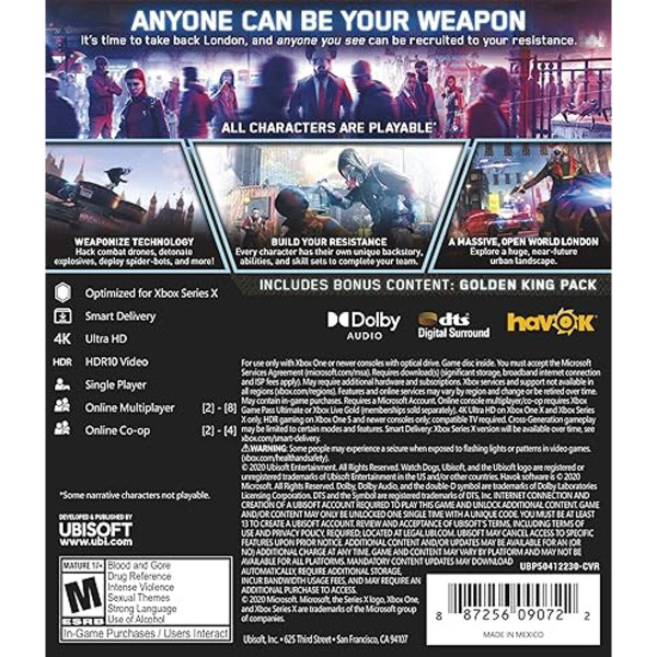 Watch Dogs Legion - Xbox One Xbox Series X Standard Edition product image