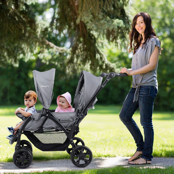 Foldable Lightweight Front/Back Double Seat Baby Stroller Pram product image