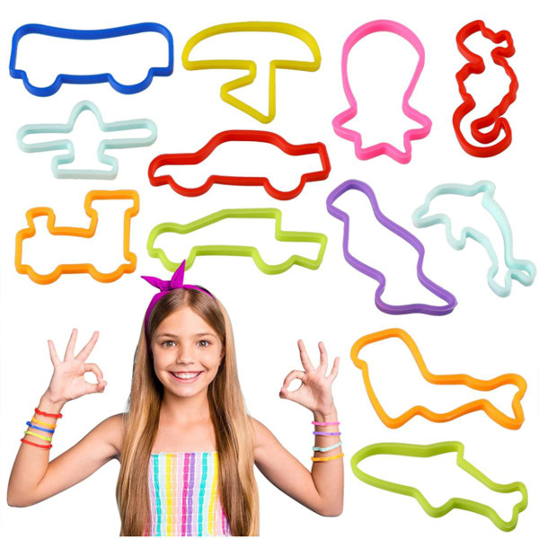 Zummy Silicone Bracelets with 36 Vibrant Colors and Fun Shapes product image