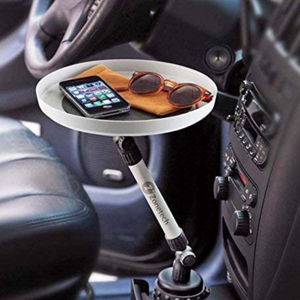 Zone Tech Car Cup Holder Swivel Tray and Storage Bin product image
