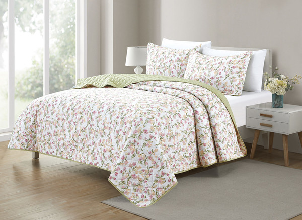 Bibb Home® 3-Piece Printed Reversible Quilt Set product image