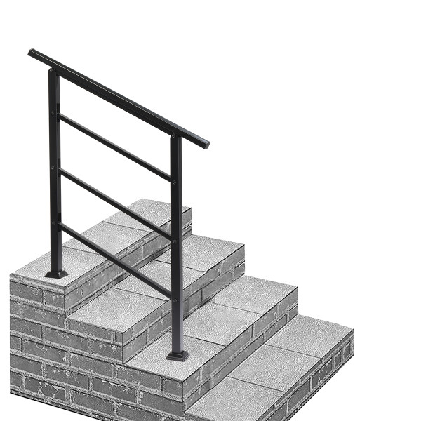 1- or 3-Step Adjustable Wrought Iron Handrail product image