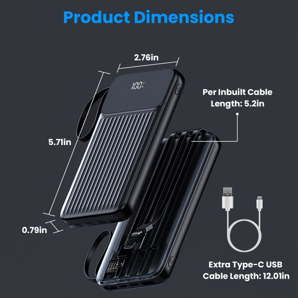 PowerMaster 20,000mAh Fast-Charge Power Bank product image