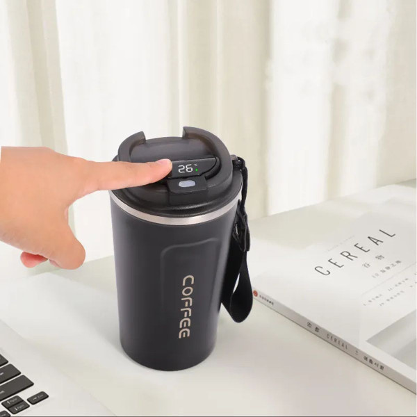 Smart Double-Wall Stainless Steel Vacuum Flask with LED Display product image