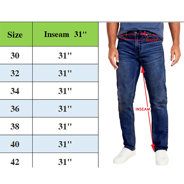 Men's Flex Stretch Slim Straight Jeans with 5 Pockets (2- or 3-Pack)