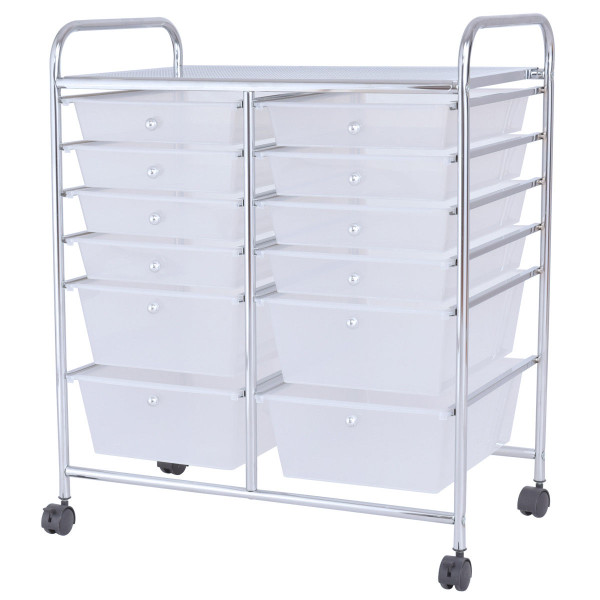 Costway 12-Drawer Rolling Storage Cart Organizer product image