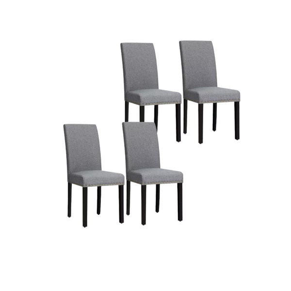 Costway Fabric Dining Chairs with Nailhead Trim (Set of 4) product image