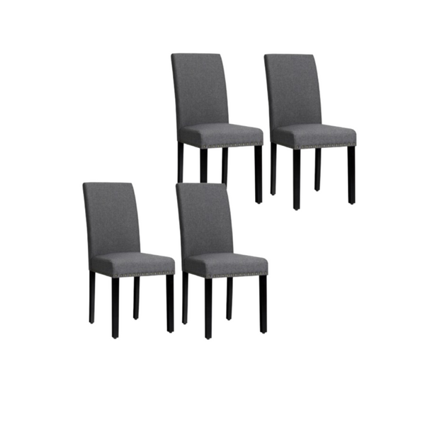 Costway Fabric Dining Chairs with Nailhead Trim (Set of 4) product image