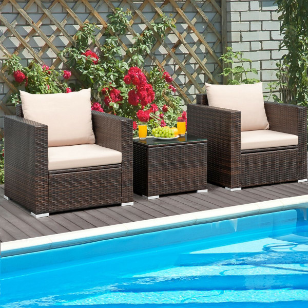 Costway 3-Piece Patio Rattan Furniture Set  product image