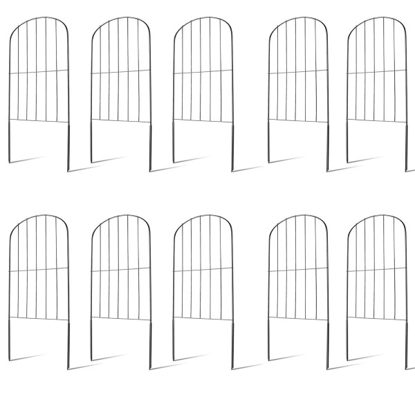 Decorative Garden Fence Iron Folding Panel Border (Set of 10) product image