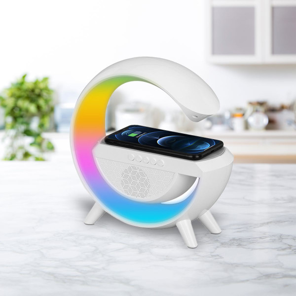 Bluetooth LED Wireless Charging Speaker with FM Radio product image