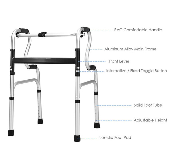 One-button Folding Adjustable Height Walker product image