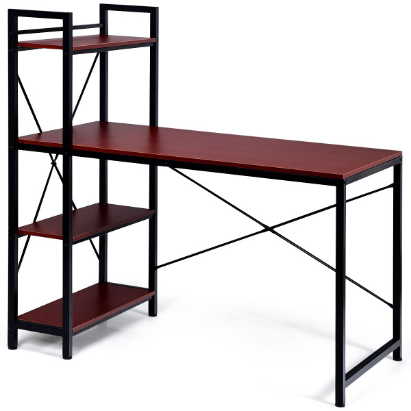 Costway 47.5'' Compact Computer Desk with 4-Tier Storage product image