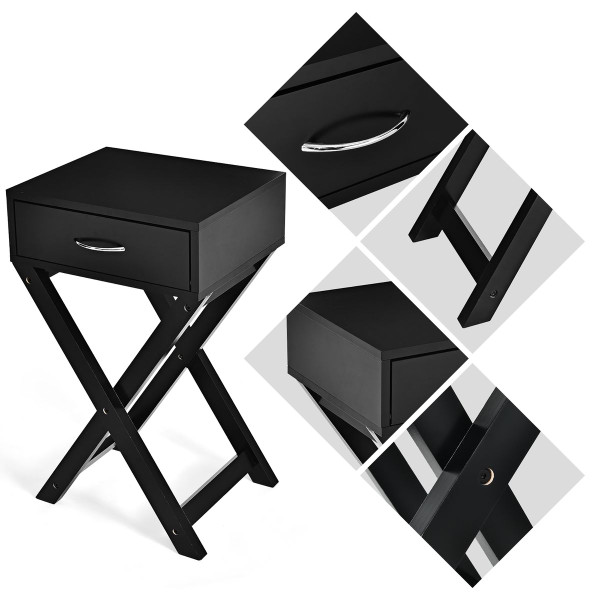 Costway X-Shape Nightstand Accent Table product image