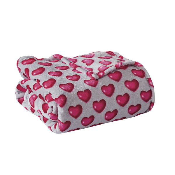 Noble House Heart-Themed Plush Throw Blankets product image