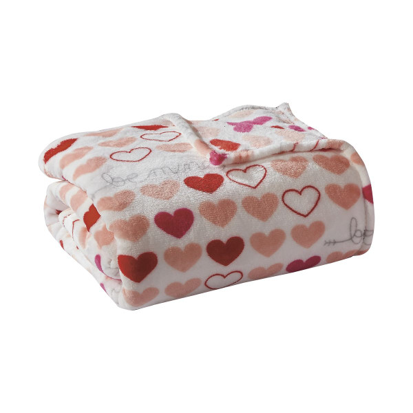 Noble House Heart-Themed Plush Throw Blankets product image