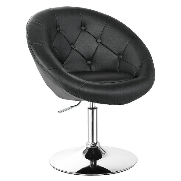Adjustable PU Leather Swivel Chair with Round Tufted Back product image