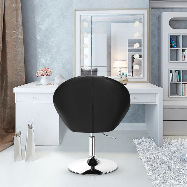 Adjustable PU Leather Swivel Chair with Round Tufted Back product image