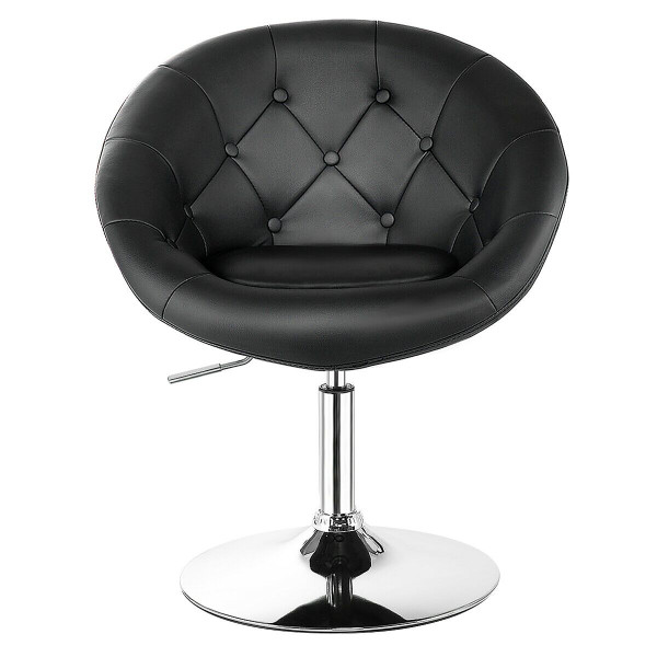 Adjustable PU Leather Swivel Chair with Round Tufted Back product image