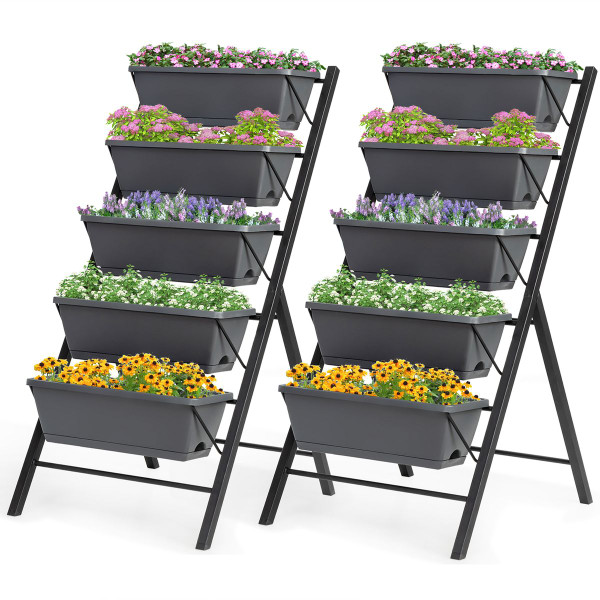 Costway Vertical 4ft 5-Tier Patio Planter Boxes (2-Pack) product image
