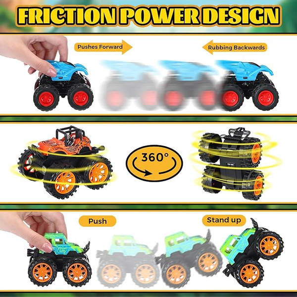 Kids' Mini Monster Truck Push-and-Go Toy (6-Pack) product image