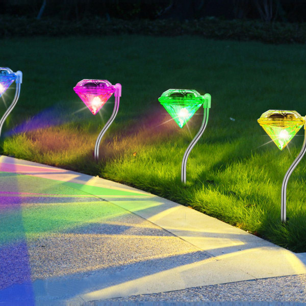 Solarek® Solar Diamond-Shape Garden Stake Light (4-Pack) product image