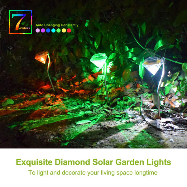 Solarek® Solar Diamond-Shape Garden Stake Light (4-Pack) product image