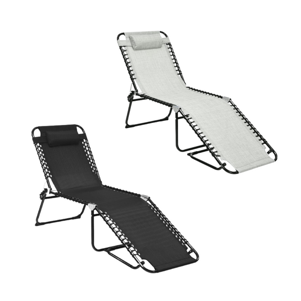 Costway Folding Beach Lounge Chair with Pillow product image