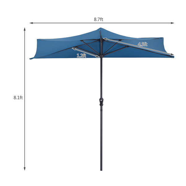 9-Foot Half-Round Patio Umbrella product image