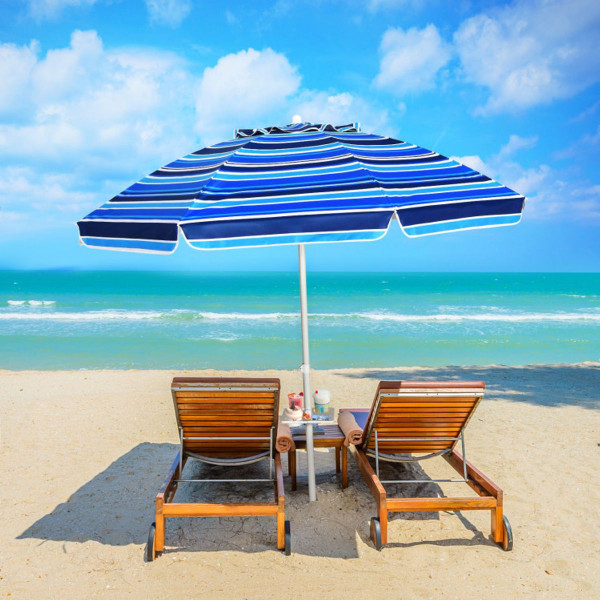 7.2-Foot Portable Outdoor Beach Umbrella with Sand Anchor & Tilt Mechanism product image