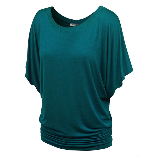Women's Scoop Round Neckline with Kimono Sleeves Top product image