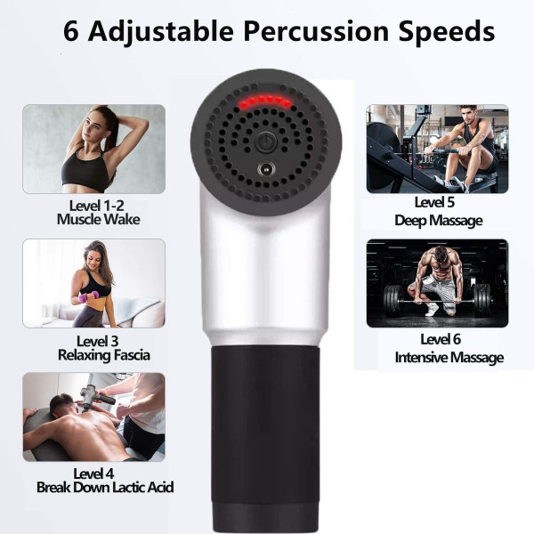 6-Speed Handheld Rechargeable Massage Gun product image