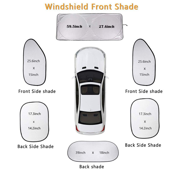 Foldable Car Sunshade Windscreen for SUV/Truck (Set of 6) product image