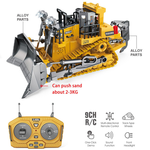 Remote Control Excavator Bulldozer Toys 1:24 RC Trucks Engineering Vehicle Toys Gift product image